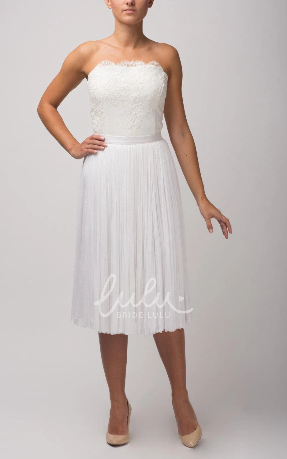 Handmade Lace Bodice Bridal Tutu Skirt Unique Wedding Dress for Women