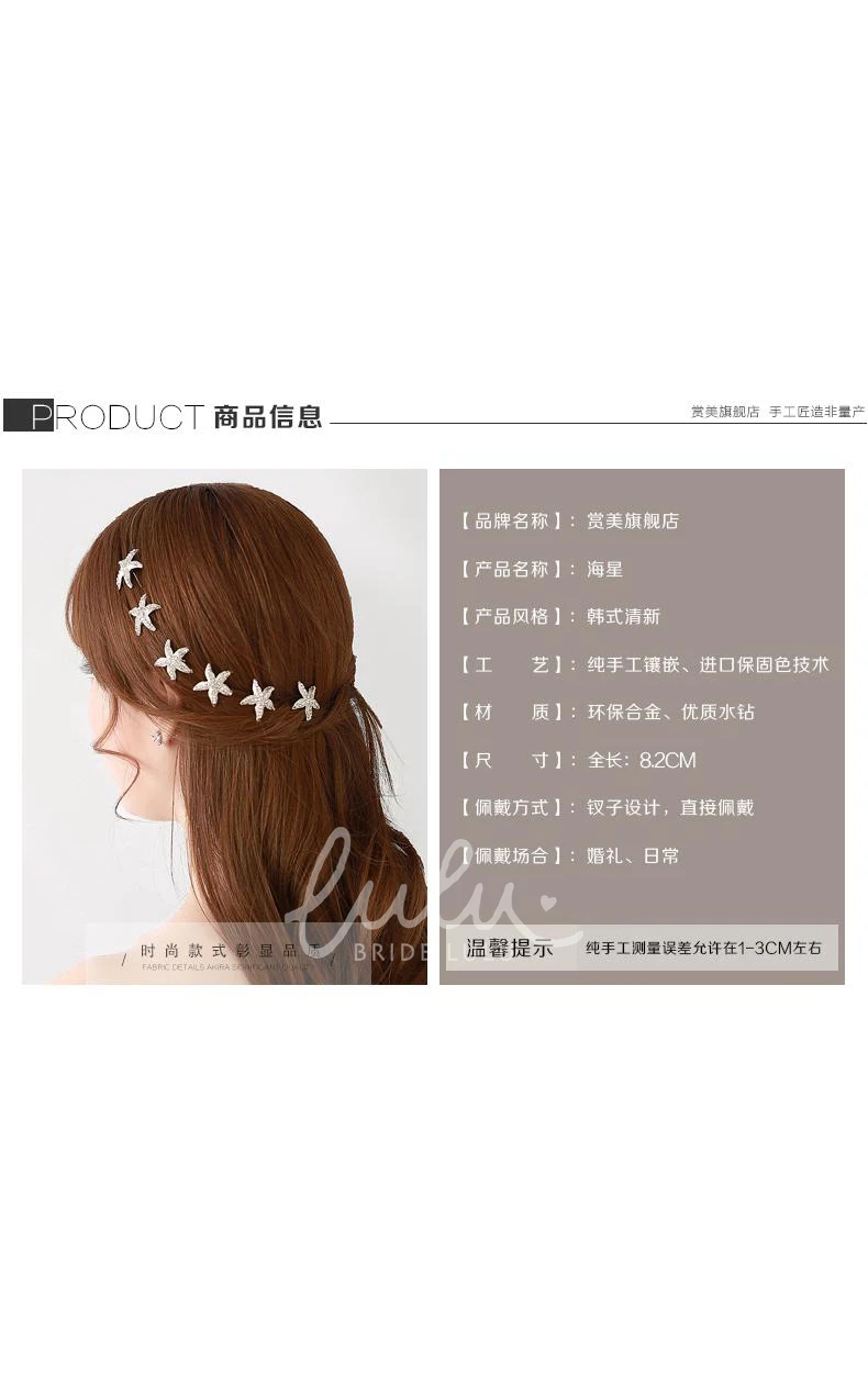 Rhinestone Bridal Hairpin Elegant Wedding Jewelry for Brides