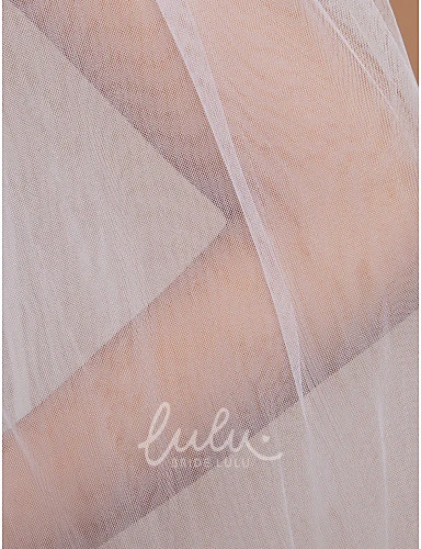 Classic One-tier Tulle Wedding Veil with Cut Edge for Wedding Dress