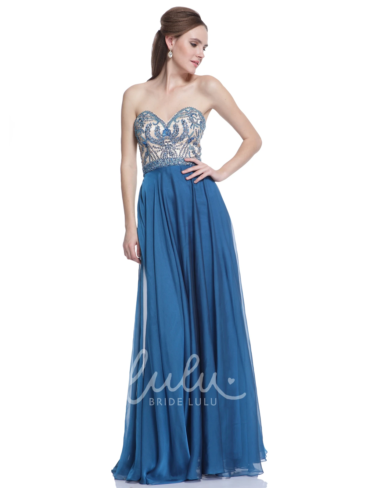 Sleeveless Sweetheart Backless Sheath Dress with Beading and Pleats for Bridesmaids