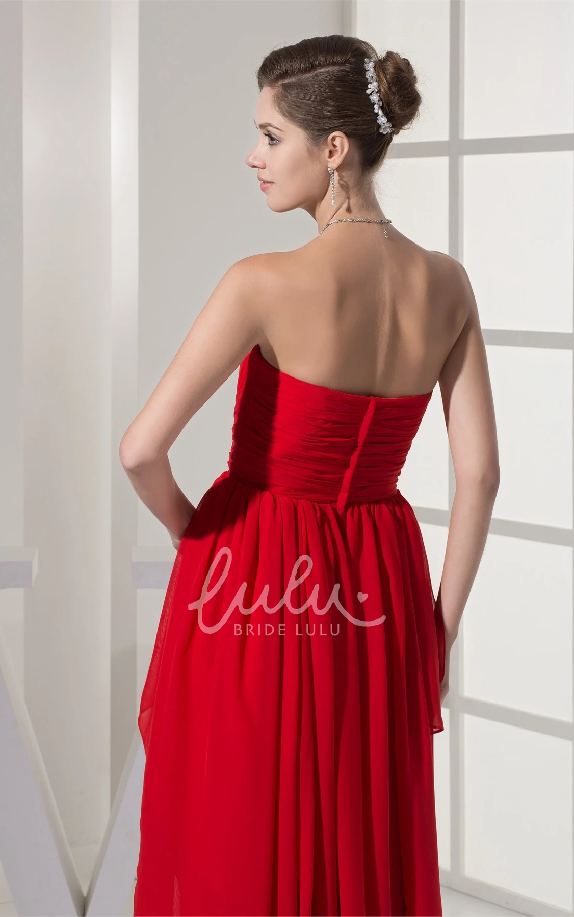 High-Low Beaded Chiffon Prom Dress with Sweetheart Neckline Unique Prom Dress 2025