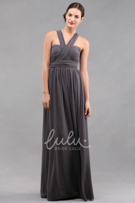 Sweetheart Empire Chiffon Bridesmaid Dress with Criss-Cross Classy Bridesmaid Dress