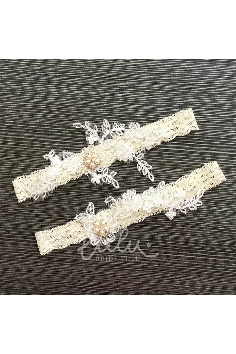 Beige Lace Princess Stretch Wedding Dress Socks Cover 16-23in