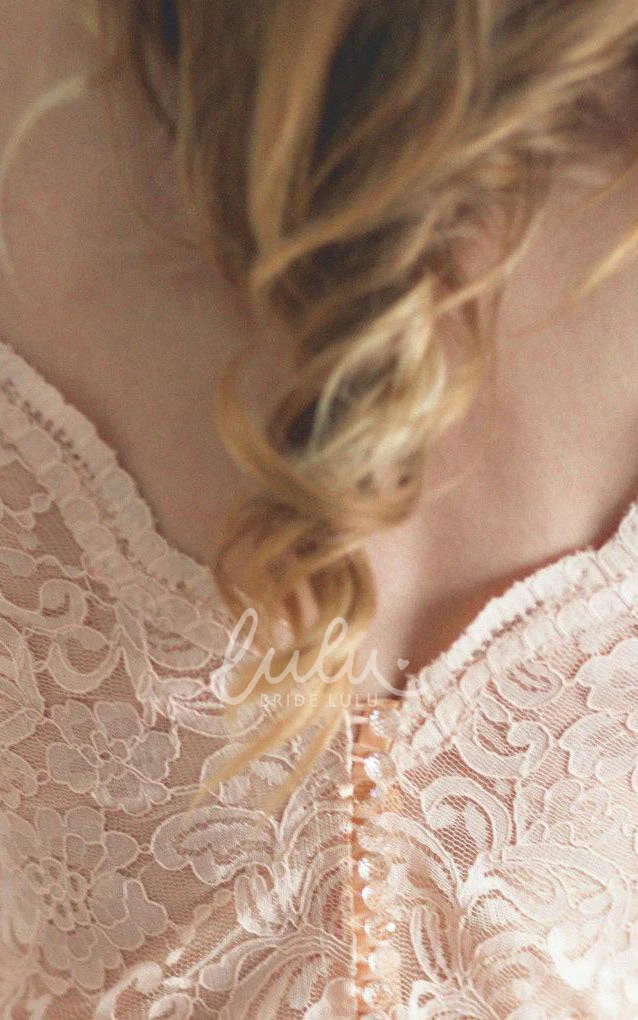 A-line Tulle Short Dress with Lace Top and Cap Sleeves for Formals