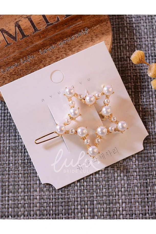 Romantic Hair Clip in Heart/Crown Shape for Weddings