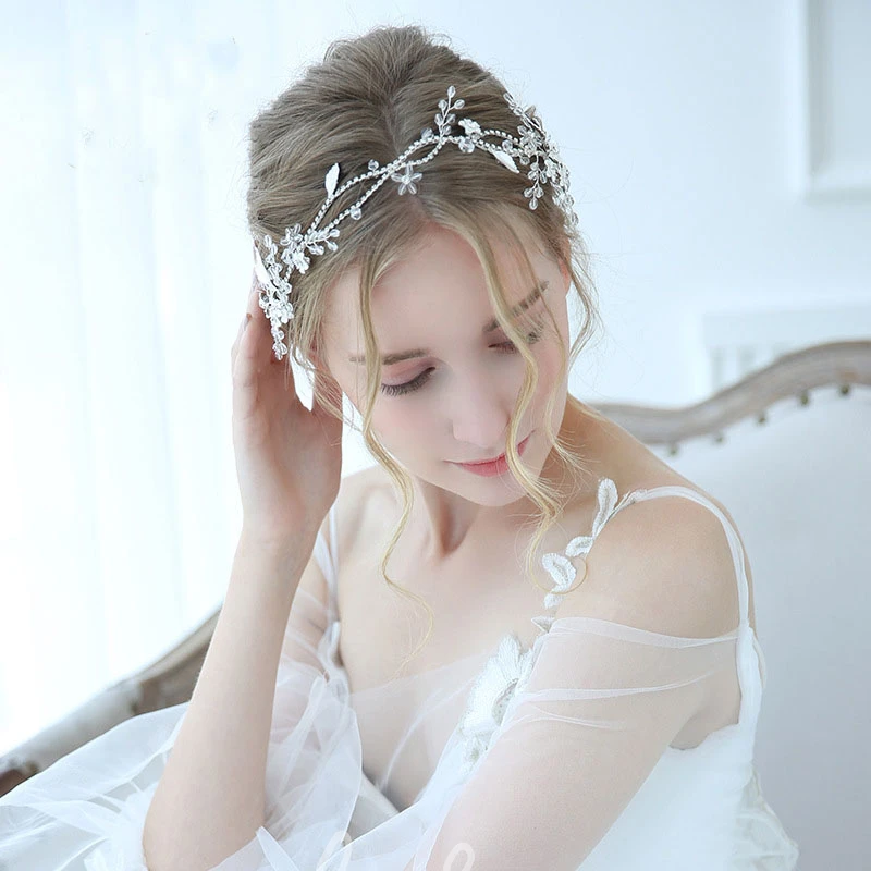 Korean Style Handmade Silver Floral Headbands