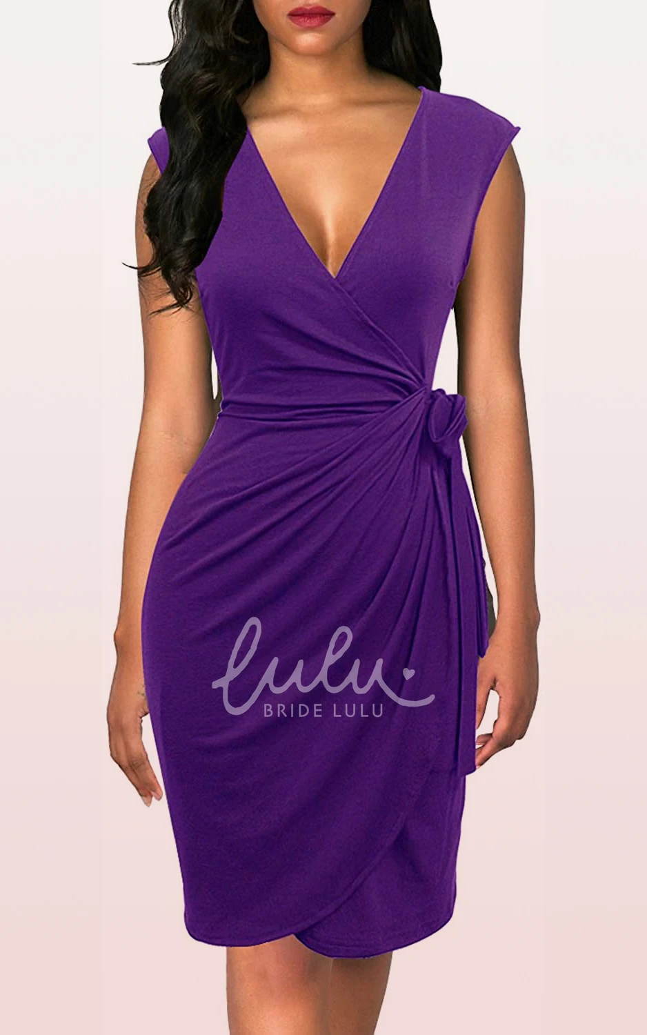 Jersey Sheath Dress Short Sleeve Casual Sexy Draped Ruched