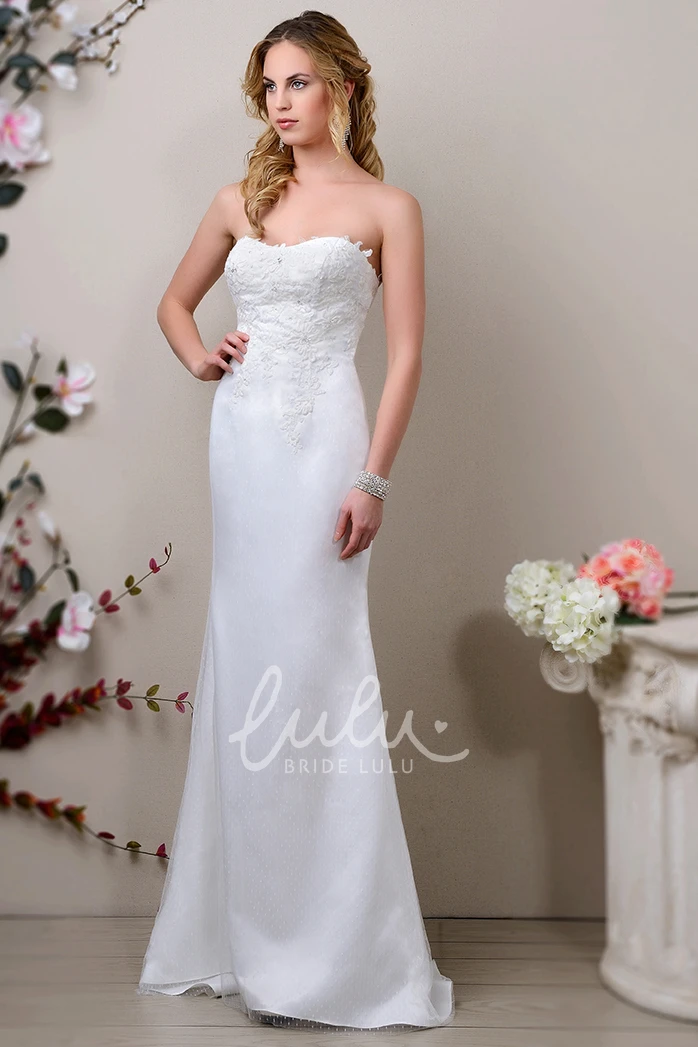 Trumpet Lace Wedding Dress Sweetheart Satin Bodice Tulle Overlay