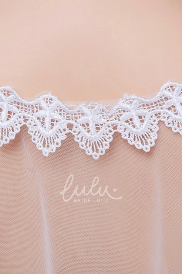 Simple White Lace Cape for Elegant Weddings and Parties
