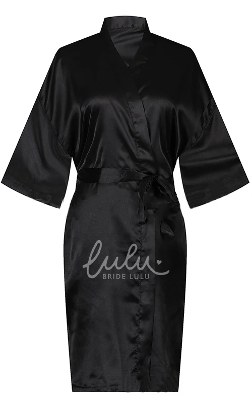 Plain Bride Bridesmaid Short Robe