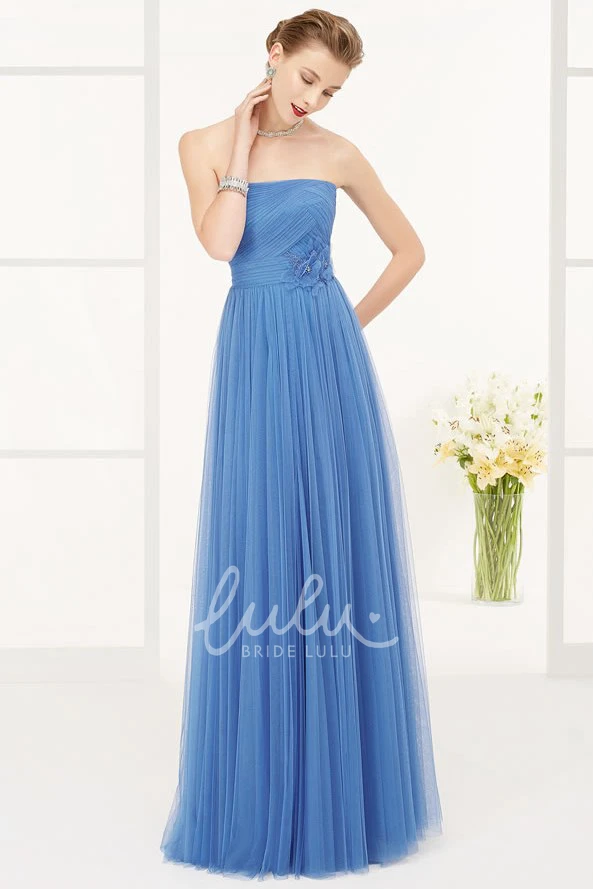 Tulle A-line Dress with Waist Flower Formal Dress
