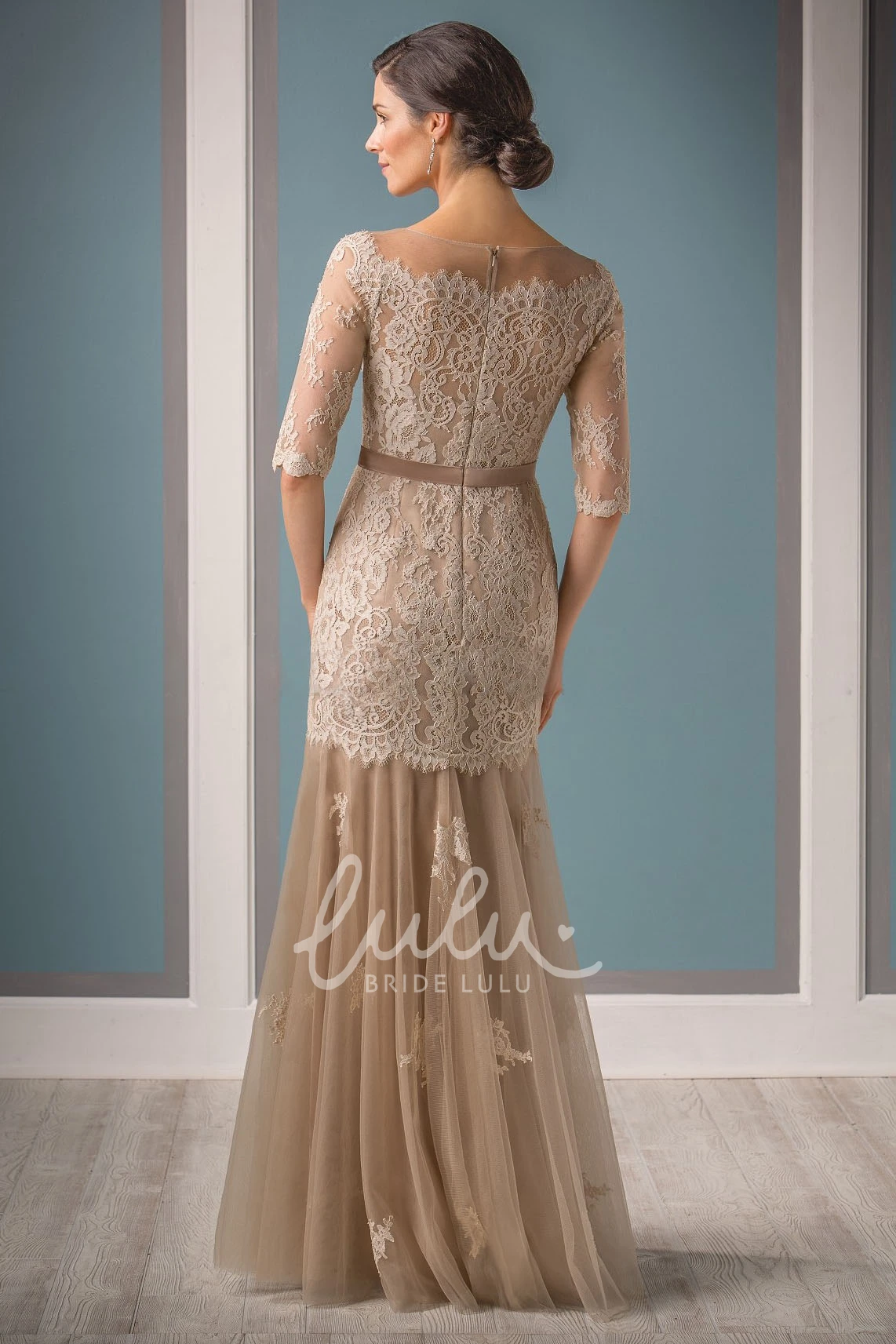 Mermaid Mother Of The Bride Dress with Appliques and Dropped Waist