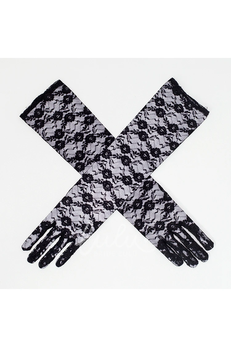 Lace Long Gloves for Wedding Dress Thin and Elegant