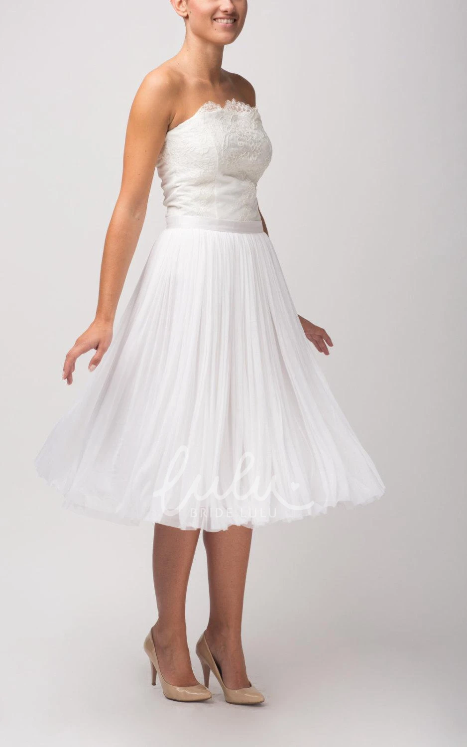 Handmade Lace Bodice Bridal Tutu Skirt Unique Wedding Dress for Women