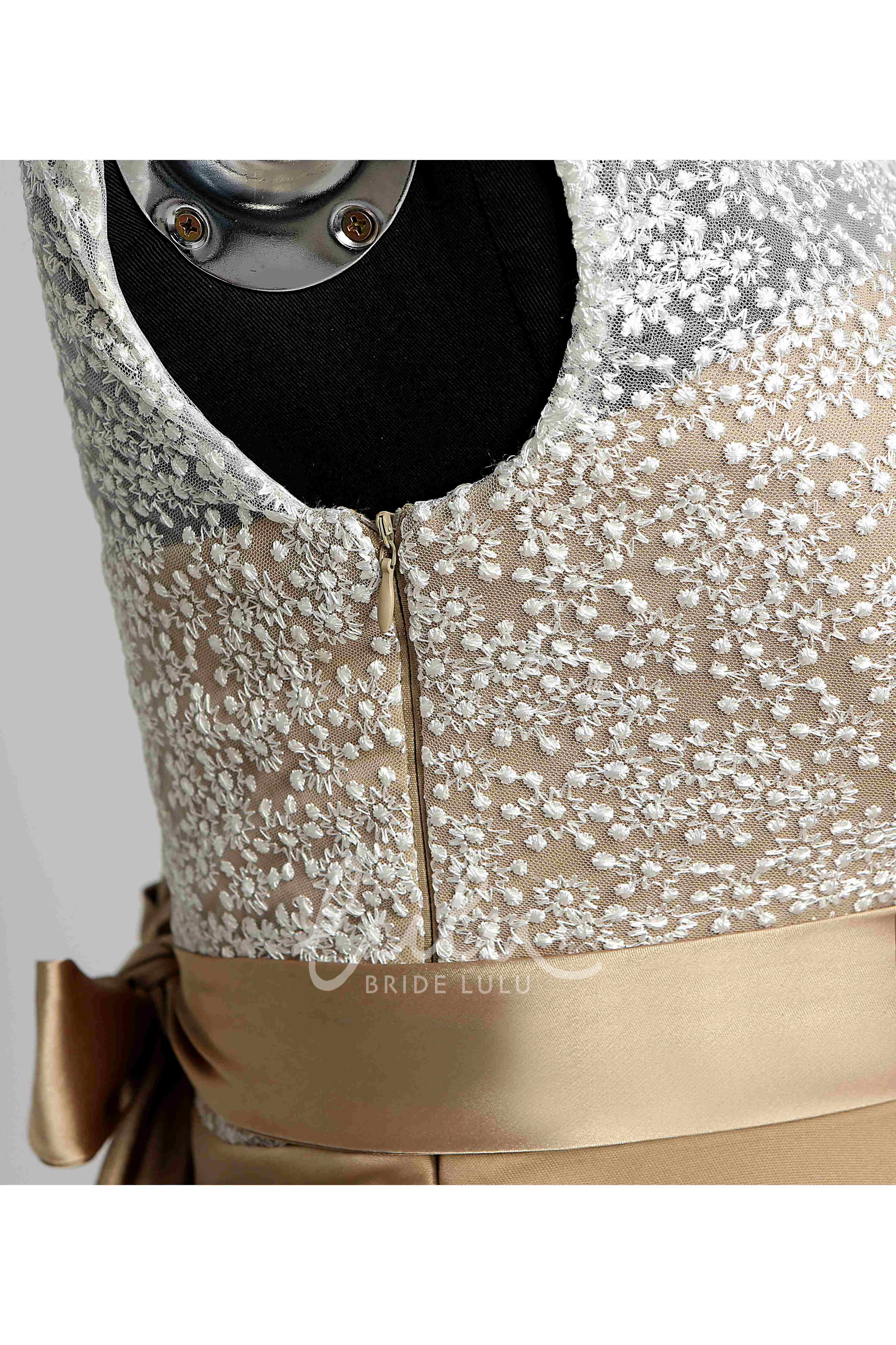 Maternity Lace A-line Dress with Cap Sleeves and Bateau Neckline