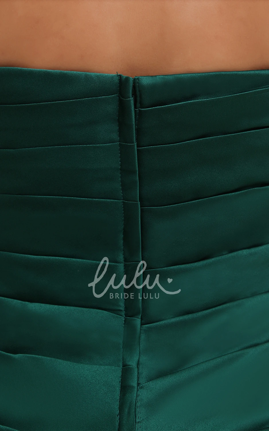 Strapless Satin Ruched Formal Dress with Pick-Up Ruffles Elegant Formal Dress