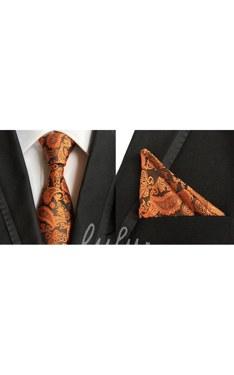 Satin Wide Tie and Pocket Square Combo-11 Color Options