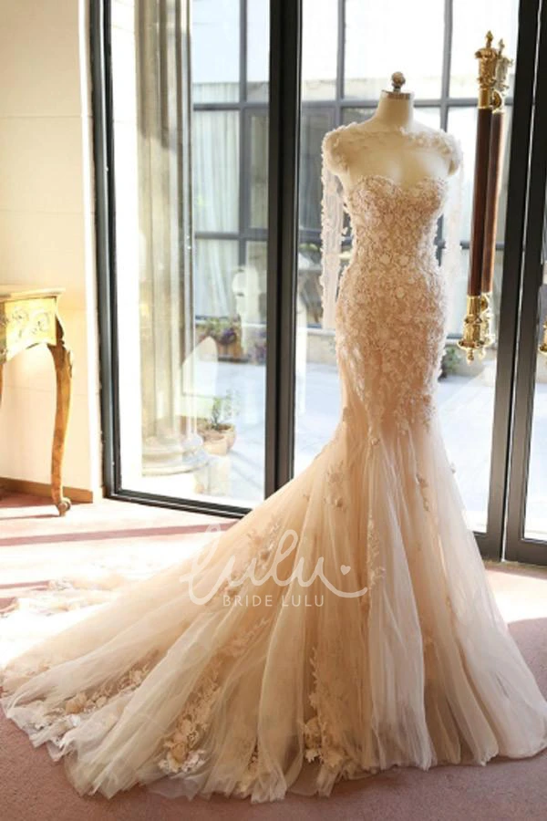 Trumpet Mermaid Lace Wedding Dress with Sweetheart Neckline