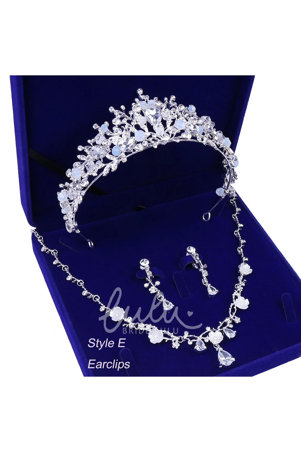 Bridal Crown Necklace and Earrings Set for Weddings