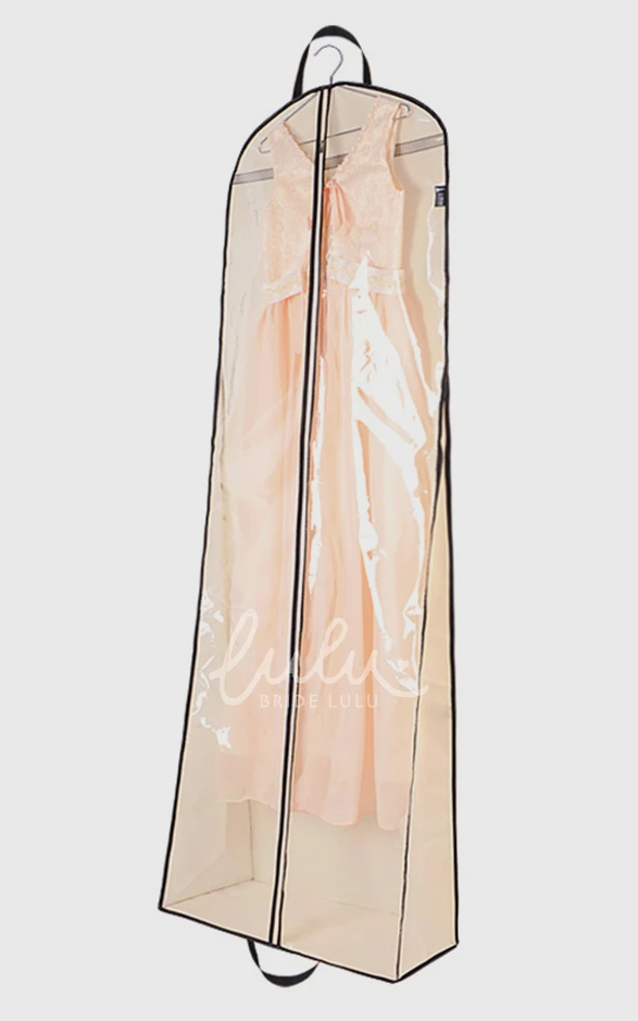 Non-woven Garment Bag with PE Front for Wedding Dress Storage