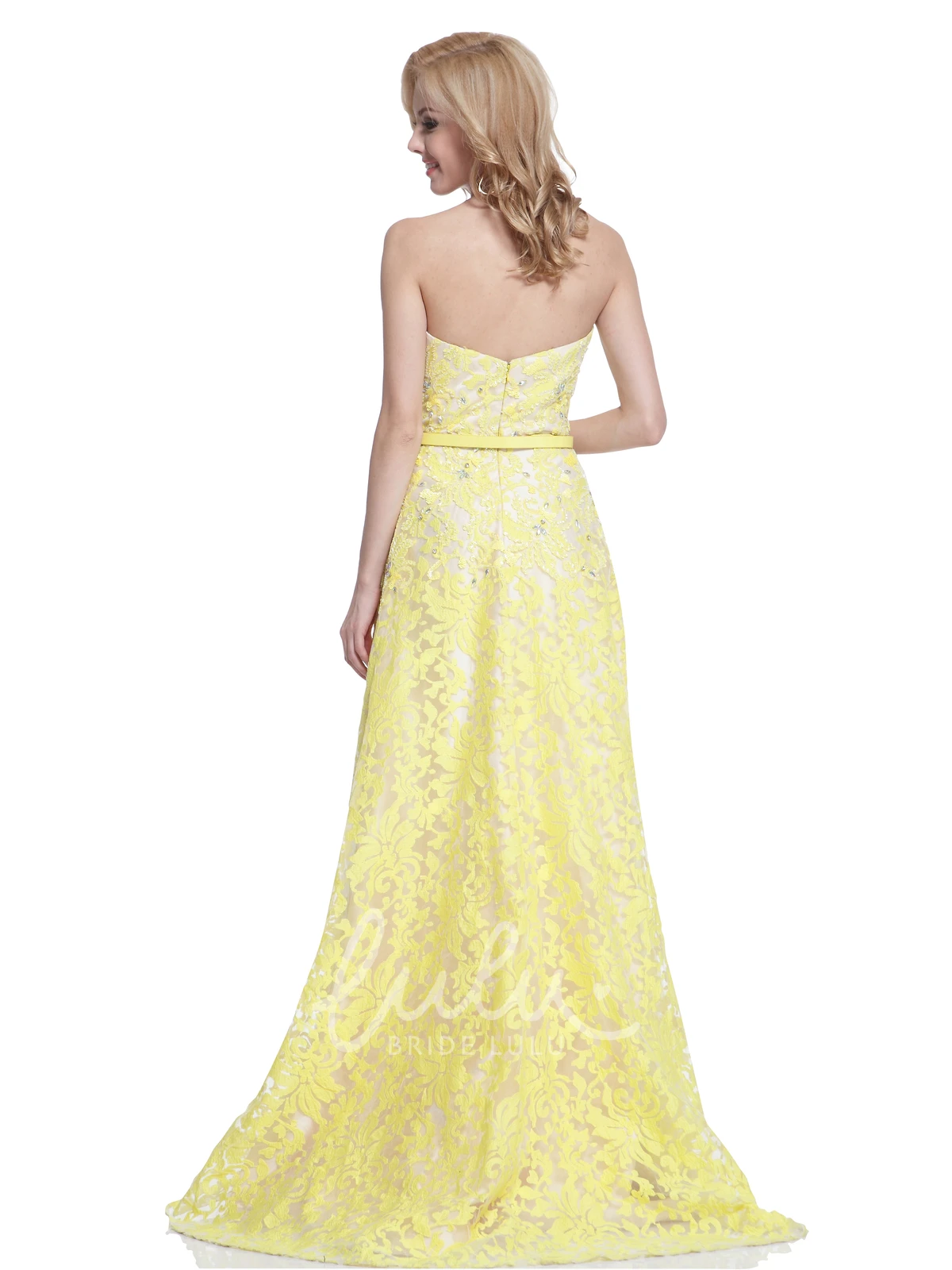 A-Line Lace Sweetheart Maxi Dress with Low-V Back for Formals