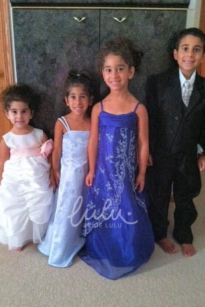 Tulle&Taffeta Flower Girl Dress with Layers of Ruffles