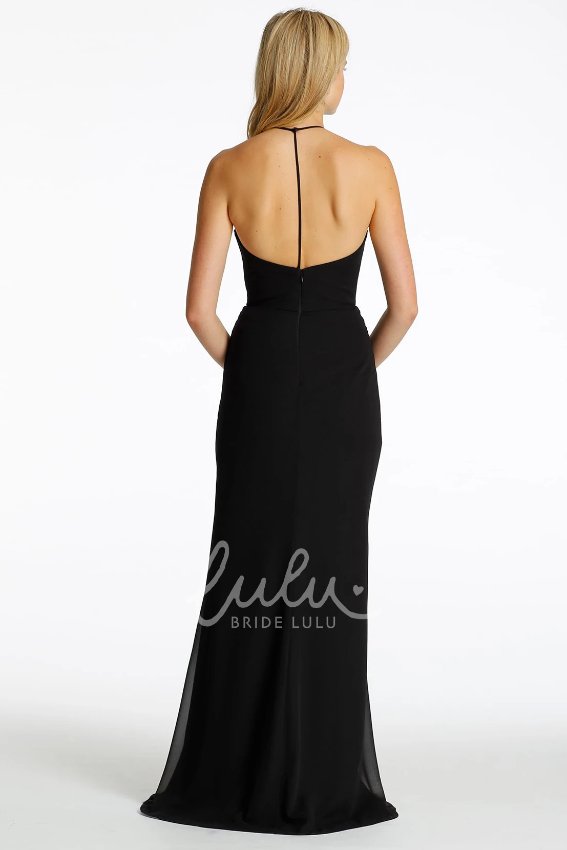 Sleeveless Chiffon Bridesmaid Dress with Straps Ruched Spaghetti Bridesmaid Dress Casual