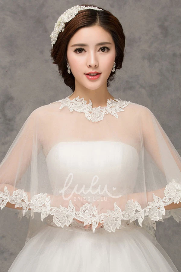 Lace Word Shoulder Cape Shawl for Prom Dress Unique and Elegant