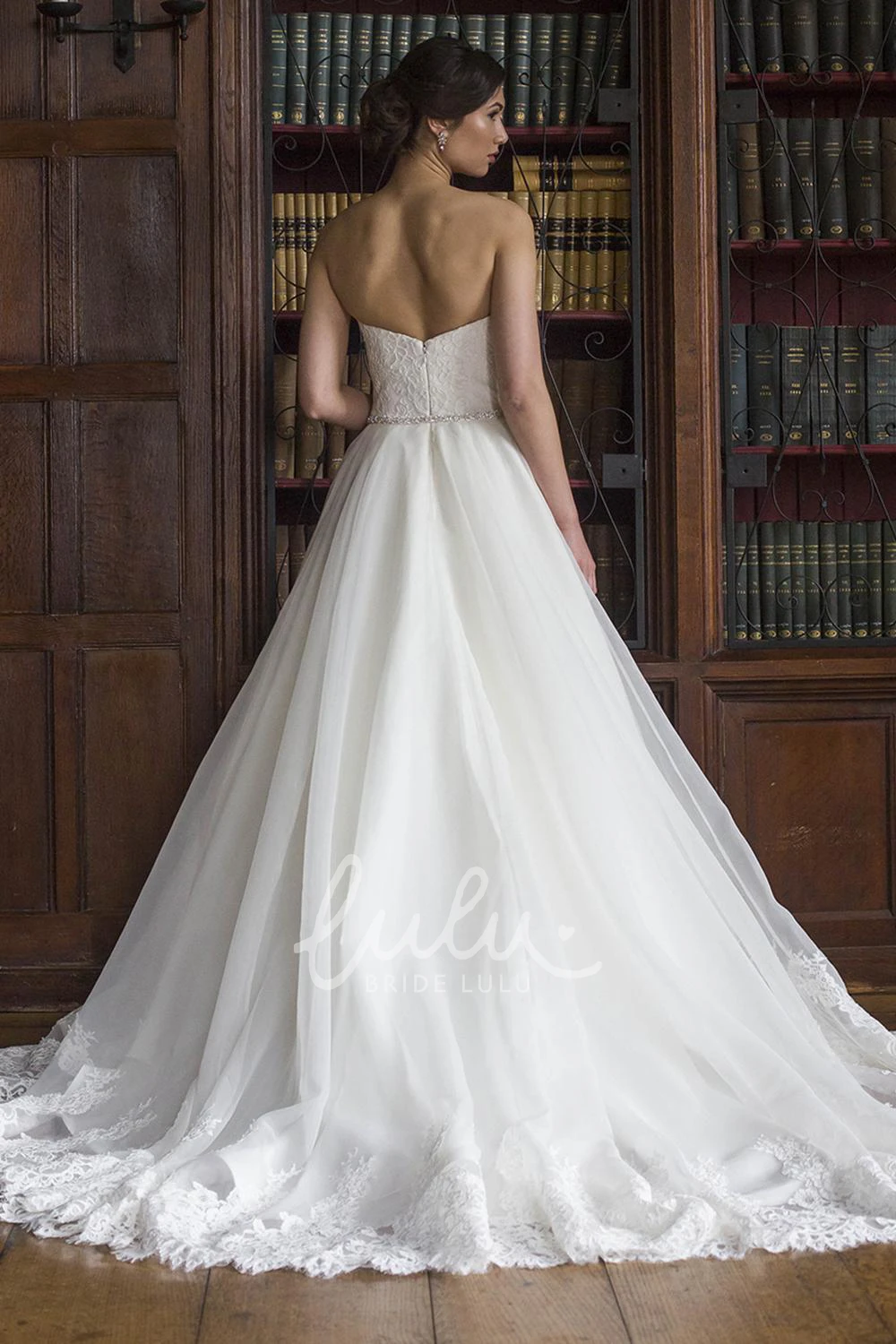 Jeweled Sweetheart Lace Ball Gown Wedding Dress Unique Bridal Gown