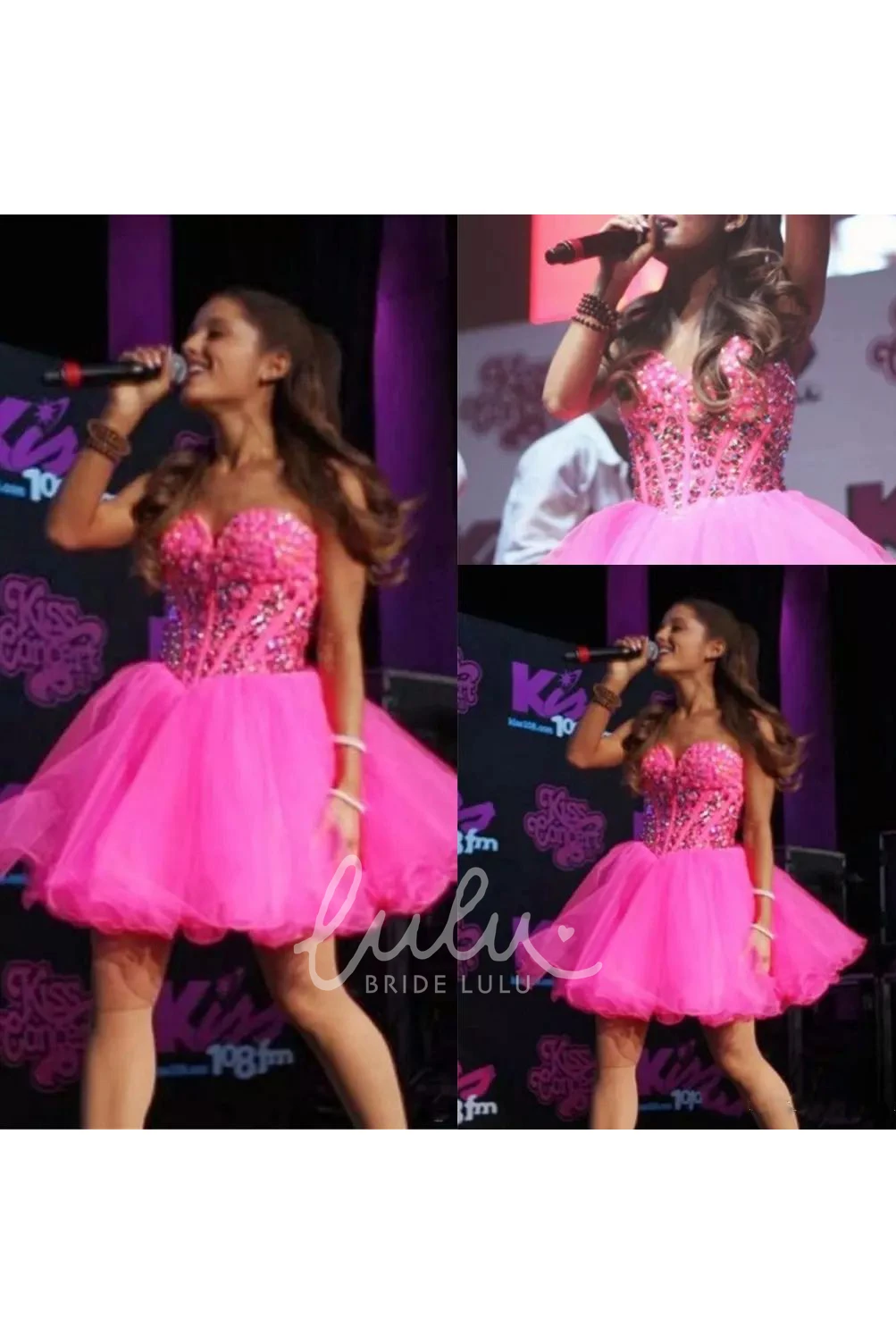 Sweetheart Ball Gown Mini Dress with Beading Homecoming Dress