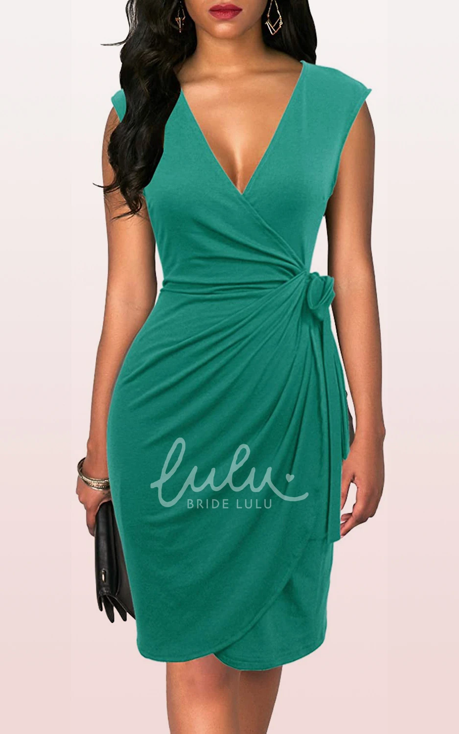 Jersey Sheath Dress Short Sleeve Casual Sexy Draped Ruched