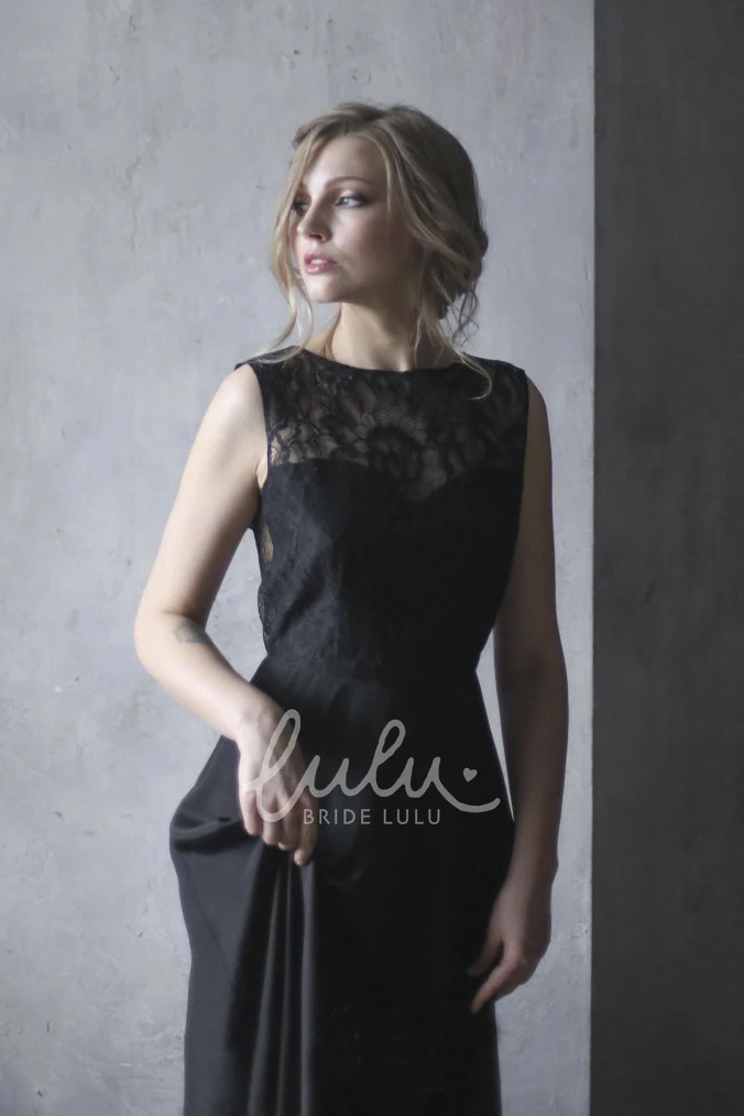 Elegant Chiffon Lace Sheath Wedding Gown with Illusion Back