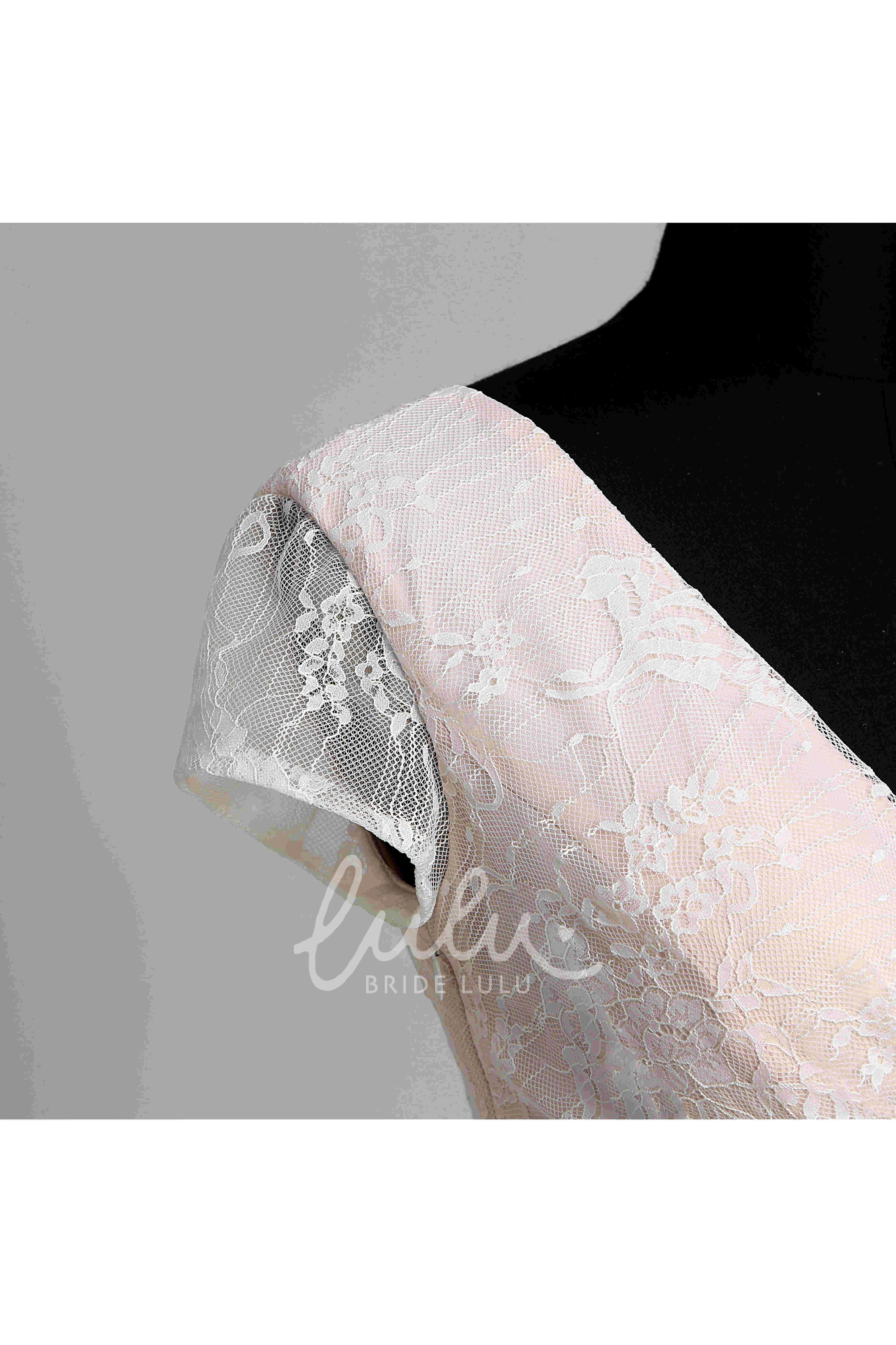 Lace Maternity Wedding Dress with Beading and Sash Ribbon in A-Line Garden Style