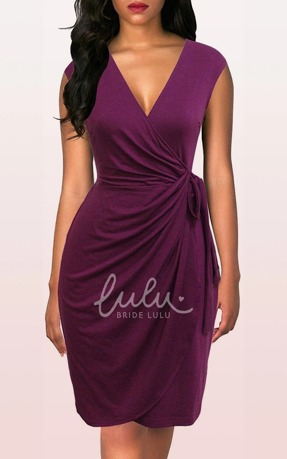 Jersey Sheath Dress Short Sleeve Casual Sexy Draped Ruched