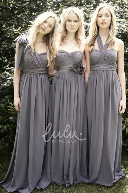Sweetheart Empire Chiffon Bridesmaid Dress with Criss-Cross Classy Bridesmaid Dress