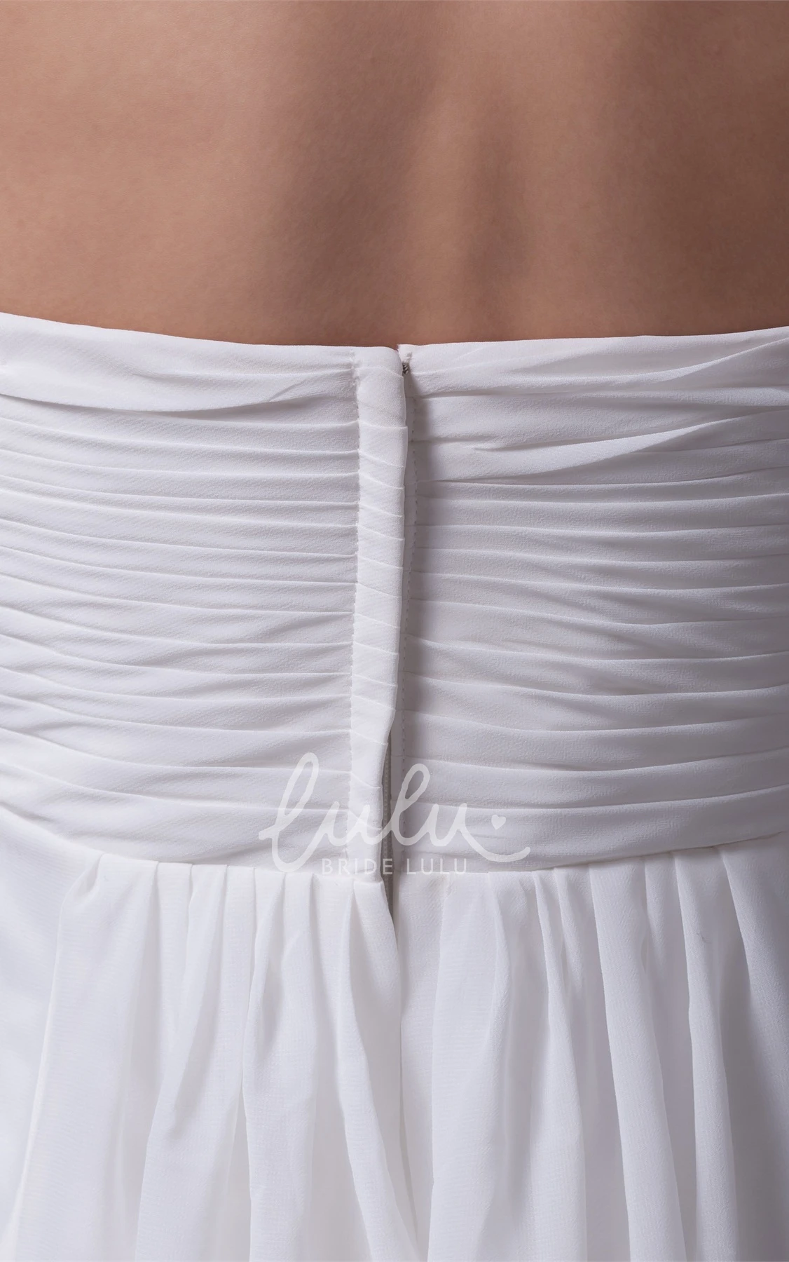 Halter A-Line Dress with Ruching and Beadings Knee-Length Sleeveless Classy