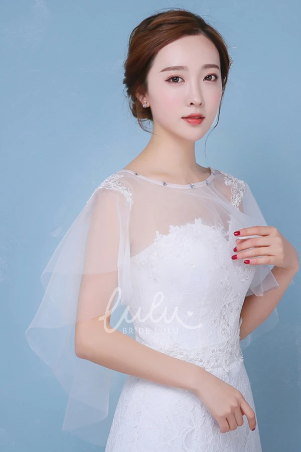 Mesh Lace Cape for Summer/Summer Weddings