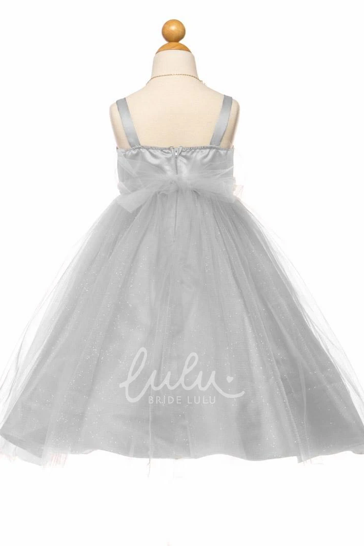 Empire Tiered Tulle Flower Girl Dress Unique Wedding Dress