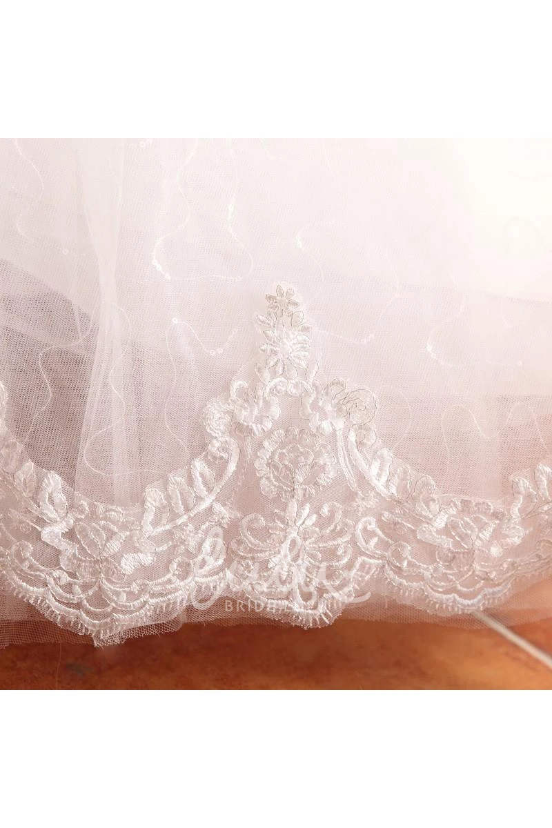 Glamorous Long Sleeve Sequins Lace Wedding Dresses Ball Gown Tulle