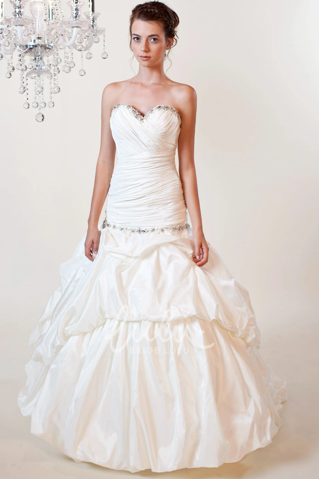 Sweetheart Taffeta Wedding Dress with Beading Ball Gown Style