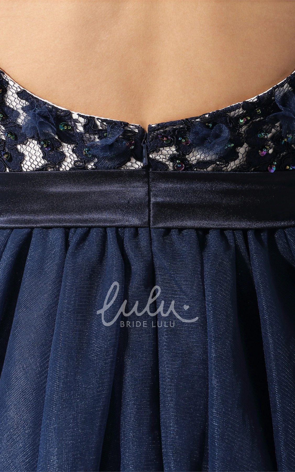 Unique Floral Short Boho Lace Appliques Navy Blue Homecoming Dress Gorgeous Cute Straps Sleeveless Open Back Mini Prom Dress