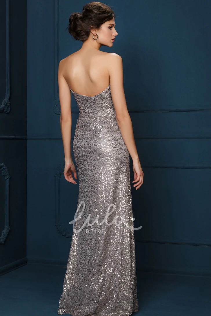 Sequin Sweetheart Sleeveless Sheath Formal Dress
