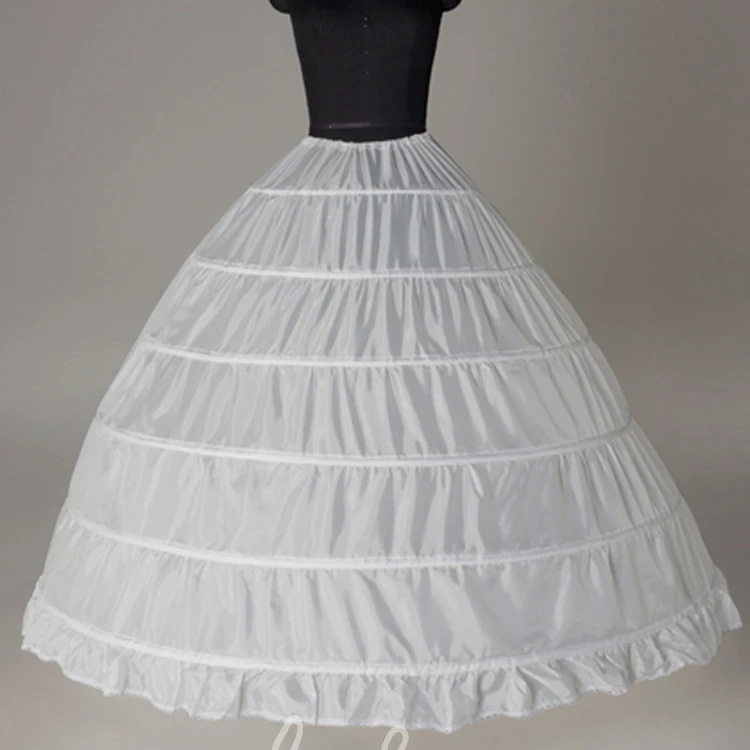 Super Large Fluffy Wedding Skirt Petticoat with 6 Steel Rings
