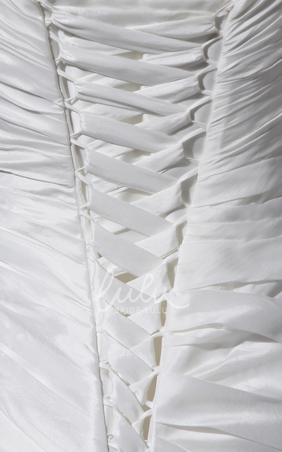 Court Train Ruched Column Wedding Dress