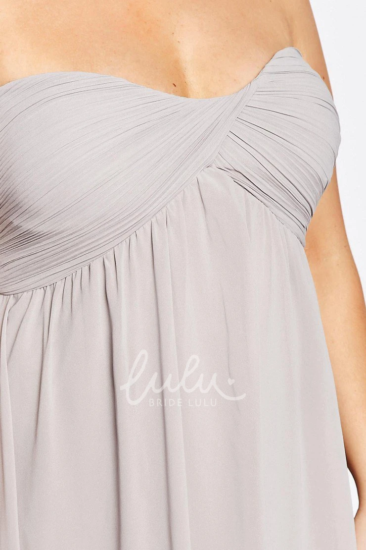 Floor-Length Empire Chiffon Bridesmaid Dress with Sweetheart Neckline