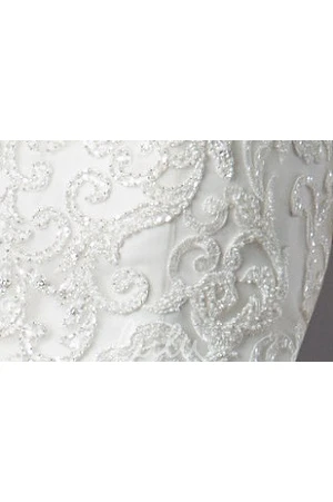 Mermaid Organza Wedding Dress with Applique and Sweetheart Neckline