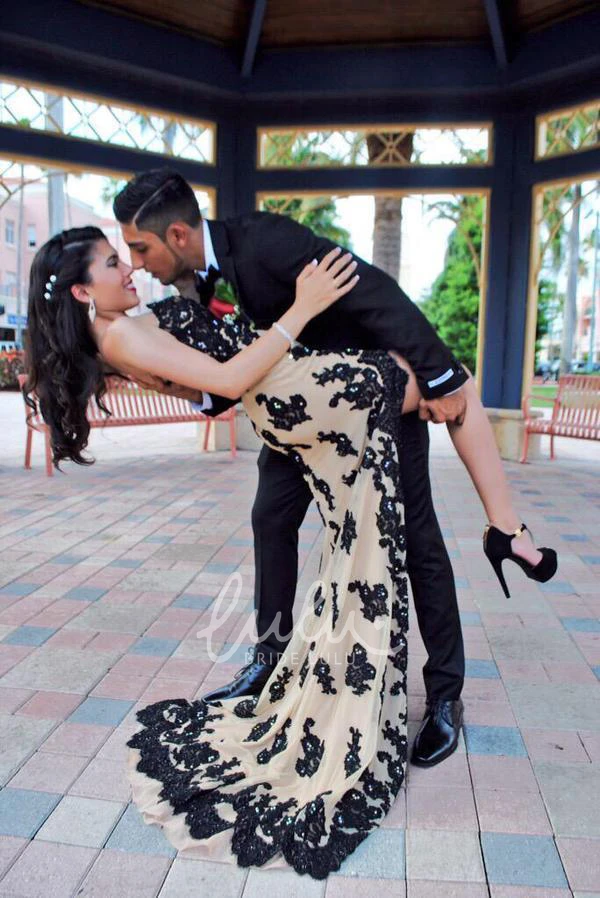 Sleeveless Hi-Lo Black Prom Dress with Sweep Train Newest Arrival 2025