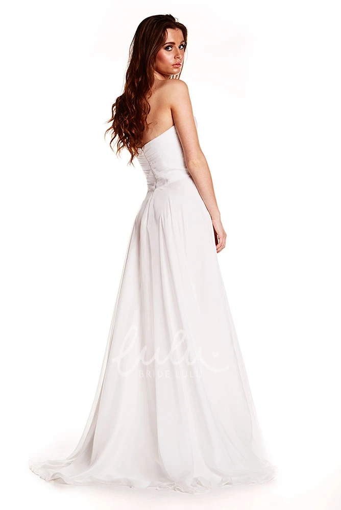 Sweetheart Appliqued Chiffon Prom Dress A-Line Prom Dress