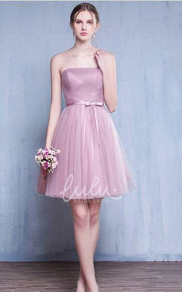 Vintage Lilac Prom Dress Short Evening Gown for Bridesmaids