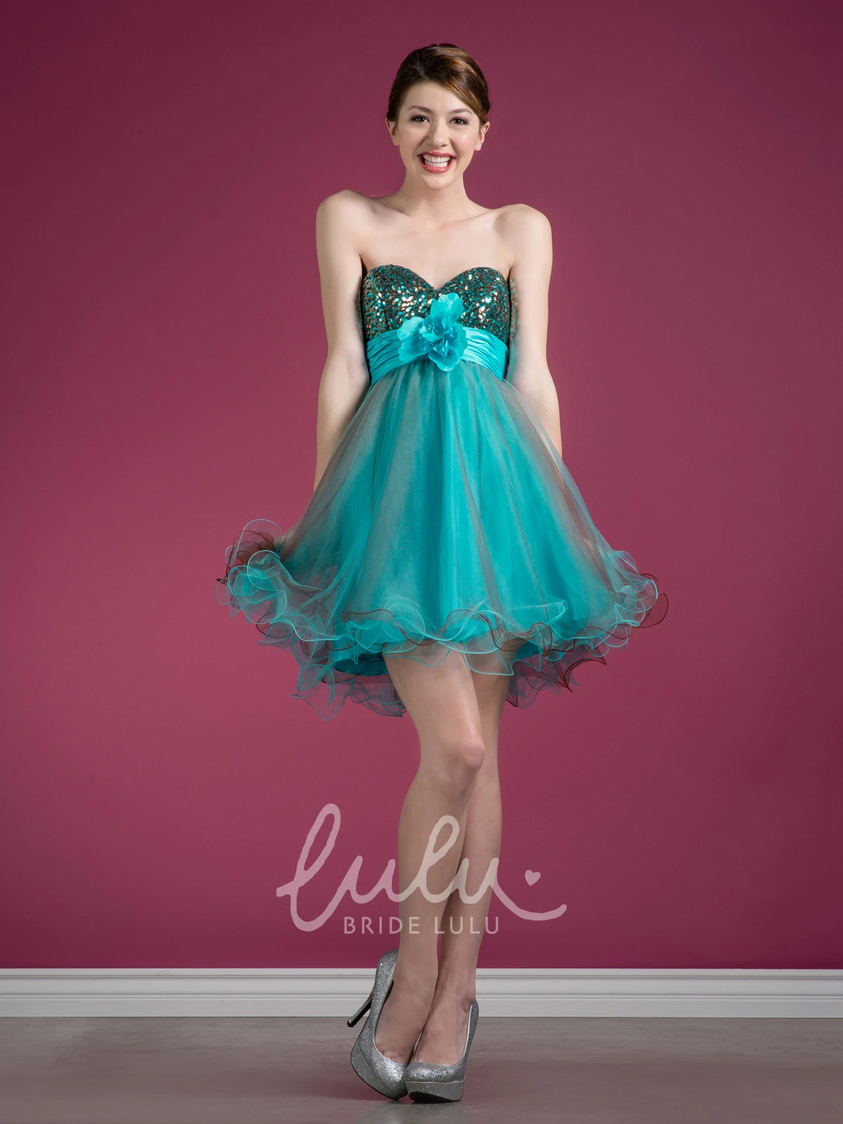 Muti-Color A-Line Sweetheart Tulle Dress with Sequins for Parties